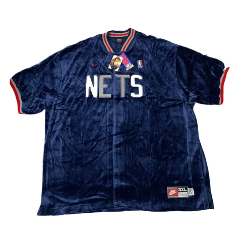 Vintage New Jersey Nets NBA Warm Up Velour Jacket 3XL - New Cover