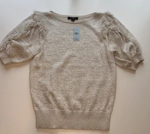 Ann Taylor Damen Medium Petite Top mit Viertelärmeln - Neu mit Etikett! - Bild 1 von 5