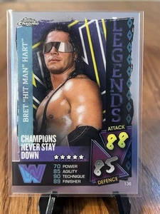 Topps Chrome WWE Slam Attax #136 2021 Bret Hit Man Hart - Imagen 1 de 2
