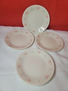 4er Set Corelle FOREVER YOURS Wüste/Brotteller 6,75" Zoll rosa Herzen - Bild 1 von 3