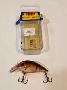 Vintage Pre Rapala Storm Short Warze Crankbait Naturistic Brown Crayfish FV62 - Bild 1 von 6