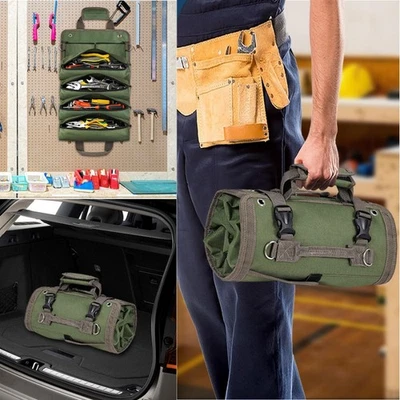 Tool Roll Organizer Tool Roll Up Oxford Bag Tool Large Wrench Super Big Pouch AU - image 1 of 4