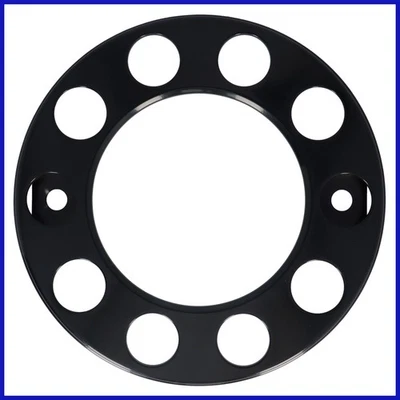 Radzierblende Schwarz Metall LKW Radbolzenabdeckung 335mmØ 10Loch 22,5 Zoll   - Bild 1 von 2