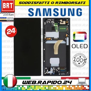 DISPLAY LCD+TOUCH SCREEN+FRAME SS OLED PER SAMSUNG GALAXY S22 ULTRA SM-S908 NERO - Imagen 1 de 1