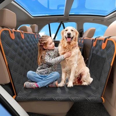 Dog Back Seat Extender, Hard Bottom Hammock for Car, Dog Car Seat Cover for Bac - Image 1 of 4