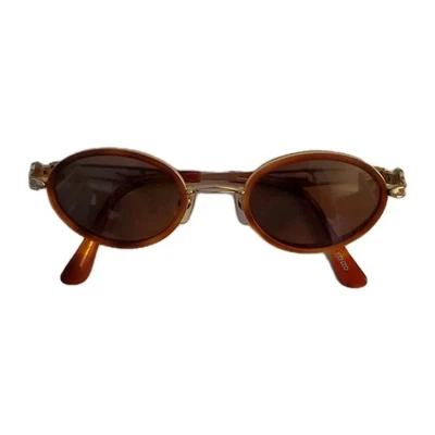 Vintage KENZO Boke Flower Light Brown Matte Gold Tone Sunglass - Image 1 of 4