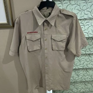 Vented Microfiber Poly Boy Scout UNIFORM SHIRT Mens  Large New Style O20 - Picture 1 of 8