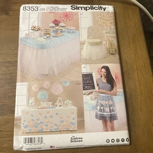 Simplicity Pattern 8353 ~ PARTY/SHOWER DECOR & ACCESSORIES - Aprons~Chair Covers - Picture 1 of 2