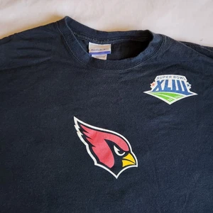 Reebok Arizona Cardinals Super Bowl XLIII #13 Warner Navy Blu XL Graphic T-Shirt - Picture 1 of 10