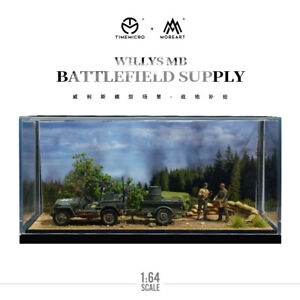 1:64 Diorama Model World War II Willis Trailer Battlefield Backdrop Scene Model
