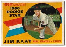 JIM KAAT - 1960 TOPPS - CARD #136 - EX   [-D-8 ]