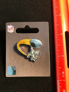 NEW Orleans Saints Glitter Trail Pin - NEW Butterfly Pin Back - NFL Licensed  - Picture 1 of 2