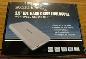 60GB Hard Drive + Sabrent 2.5" USB 2.0 IDE Enclosure SBT-ESU25 - Picture 1 of 5