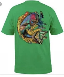 SALT LIFE T-SHIRT grasgrün "BOLD MAHI" S/S HERREN small - Bild 1 von 2