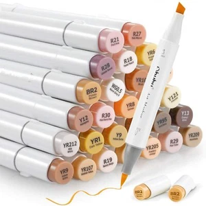 Ohuhu 36 Hauttonfarben Alkoholmarker mit 1 farblosem Alkoholmarker Mixer - Bild 1 von 9