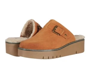 Zoccoli Naturalizer Wayde pelle scamosciata slip on mulo plateau acero dorato taglia 9 nuovi - Foto 1 di 7