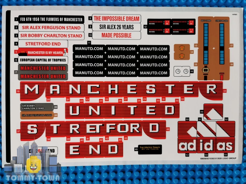 LEGO Creator AUFKLEBERBLATT NUR für Set 10272 Old Trafford - Manchester United - Bild 1 von 1