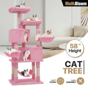 Cat Tower Kitten Playing Condo House Cat Tree Scratching Posts Sturdy for Rest - Picture 1 of 10