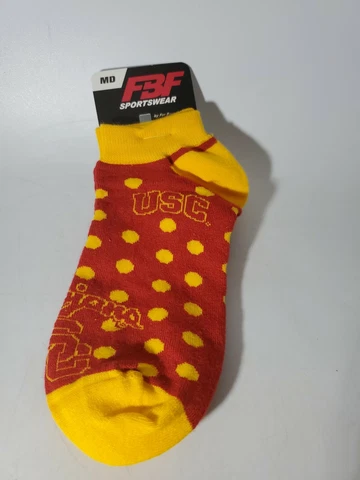 USC Trojans NCAA  Socks Size Medium 5-10 ANKLE SOCKS Cover