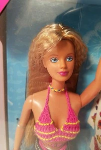 Barbie 1998 Tattooed Butterfly Art Crochet Bathing Suit Rare New In Package - Bild 1 von 7