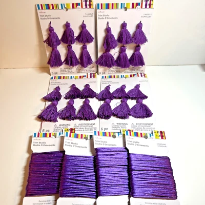 Фиолетовый 24 кисточки + записи - Crafting шитья лот - идеально подходит для выпускного подарки - Изображение 1 из 4