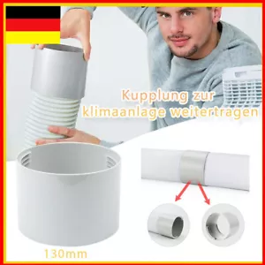 130mm Klimaanlage Flügelrohr Schnittstelle Abluftschlauch-Rohrverbinder ABS - Bild 1 von 9