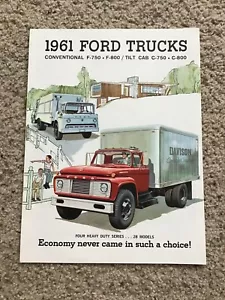 1961 Ford trucks conventional F-750, F-800, Tilt cab C-750, C-800 sales literatu - Picture 1 of 5
