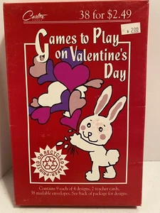 Vintage 1993  Games to Play on Valentines Day  by Carlton Cards  New Sealed Box - Picture 1 of 11