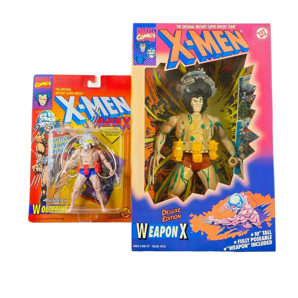 1993 Toy Biz X-Men Wolverine Weapon X Shorts Azul/1994 10 polegadas Edição Deluxe VÍDEO - Imagem 1 de 4