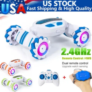 4WD 2.4GHz Gesture Sensing Twist RC Stunt Car Remote Control Off-Road Toy Gifts - Picture 1 of 19