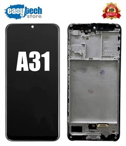 SAMSUNG A31 SM-A315 F / G Vetro Display TFT LCD Touch Schermo Vetro FRAME Nero - Foto 1 di 7