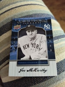 JOE McCARTHY 2008 UPPER DECK YANKEE STADIUM LEGACY 8 FREE SHIP