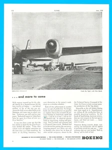 1945 WWII Boeing B 29 superfortress bomber print ad airfield runway saipan war - Picture 1 of 3