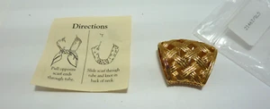 VINTAGE Schal Schlauch Schmuck Accessoire Akzentstück goldfarben - Bild 1 von 5