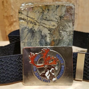 New 1983 Fur Rendezvous Rondy Belt Caribou Anchorage Alaska Vintage- Swanky Barn - Picture 1 of 12