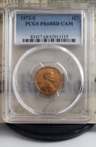 1972-S Lincoln Memorial Proof Cent - PCGS PR68RD CAM - Nice! 3115 - Picture 1 of 4
