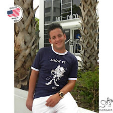 Leo " Show It" Unisex American Apparel Ringer  Zodiac T Shirt Tee Shirt New