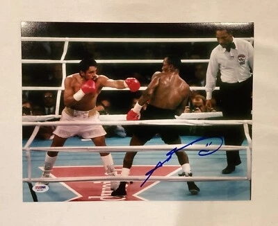 SUGAR RAY LEONARD VS ROBERTO DURAN SIGNED 11x14 PHOTO AUTOGRAPH AUTO PSA COA - Image 1 of 2