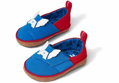 NUEVO EN CAJA Toms x Marvel Tiny Pinto Capitán América Infantil Cuna Zapatos Infantil 3 Azul $30 Foto 1 de 4