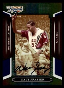 2008 Donruss Sports Legends Mirror Blue Basketball #32 Walt Frazier Auto /50