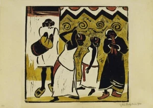 Somali Dance (Somalitanz) : Max Pechstein : 1910 : Archival Quality Art Print - Picture 1 of 2
