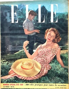 ELLE Magazine n° 181 du 16 Mai 1949 ancienne revue de mode Spécial été 1949 - Foto 1 di 6