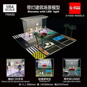 G-FANS 1:64 Montaje Diorama Iluminación LED Modelo Estación de Estacionamiento de Automóviles - Tienda de Teléfonos - Imagen 1 de 8