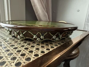 Rare Retired MacKenzie Childs Wittika Pickles Unfinished Cake Stand - Picture 1 of 8