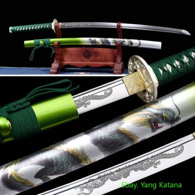 Maravillosa Katana Samurai Japonesa Espada Real Hoja de Acero al Carbono Full Tang #1249 Foto 1 de 4