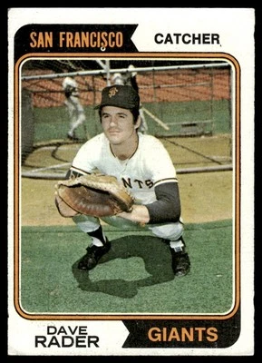 1974 Topps **C** Dave Rader San Francisco Giants #213 - Image 1 of 2