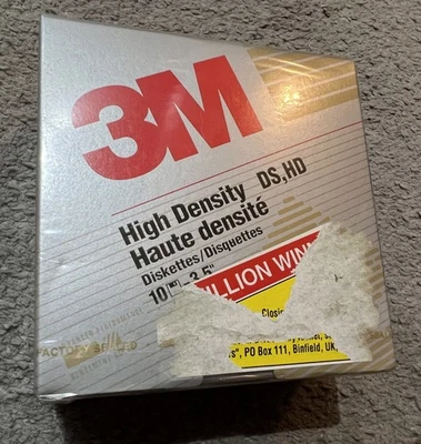 3M High Density 2.0MB 3.5” DS HD Diskettes NEW Sealed Floppy Disks. Made in USA - Image 1 of 2
