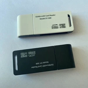 USB 2 In 1 High Speed Card Reader For SD Micro SD TF Memory Card Adapter _xi - Afbeelding 1 van 9