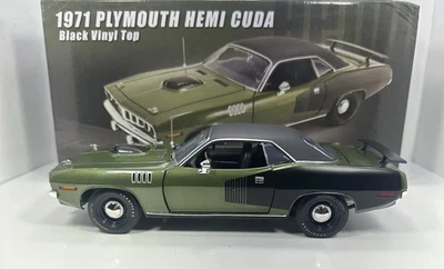 ACME 1/18 Scale 1971 PLYMOUTH “HemI” CUDA “Black Vinyl Top” RARE  - Image 1 of 4