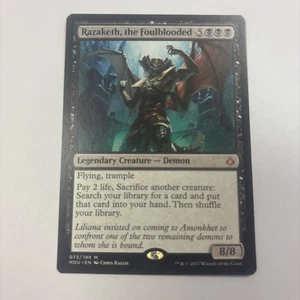 Razaketh, the Foulblooded LP English Hour of Devastation MTG 73 / 199 Demon - Picture 1 of 10